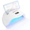 220W UV LED Nail Lamp Gel Polish Nail Dryer 45LEDs Fingernail Toenail Gel Curing Machine PIR Sensor Timer Display for Home Nail Salon