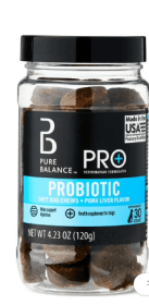 Pure Balance Pro+ Probiotic, Digestion Support, Dog Soft Chews, 30 Count