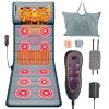 Full Body Electric Massage Mat with Heat Vibration Massage Pad Cushion Back Massage Mattress Chair Pad with Neck Massage Pillow with 10 Vibration Moto